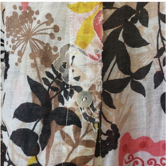 ALFRED DUNNER Semi Sheer Floral Button Down Blouse 8 Petite - Picture 2 of 8